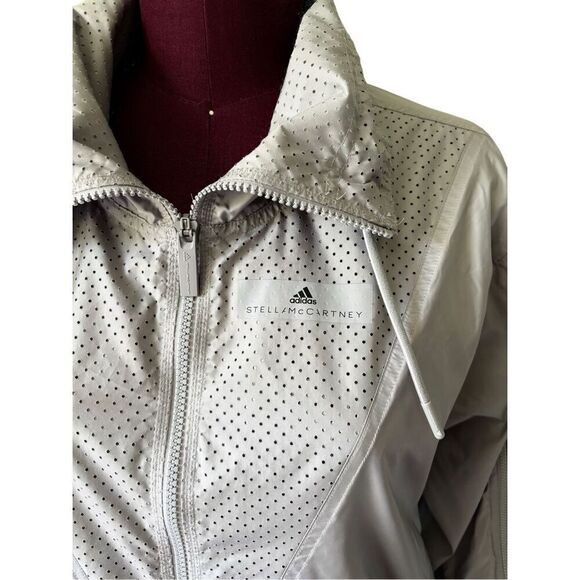 Stella McCartney x Adidas Barricade Bomber Full Zip Jacket size S Gray Silver - Picture 12 of 15